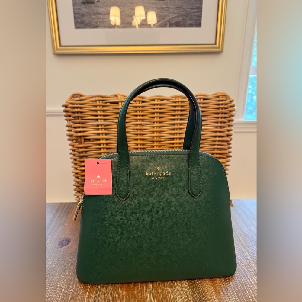 BRAND NWT KATE SPADE NEW YORK MEDIUM DOME SATCHEL IN DEEP JADE